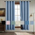 thumbnail image 1 of Bxaolu Black Out Curtains 98 Inches Long 2 Panels for Living Room, Bedroom, Office Thermal Insulated Blackout Drapes Solid Grommet Noise Reducing Window Curtains, W40, 1 of 9