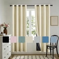 thumbnail image 1 of Bxaolu Black Out Curtains 98 Inches Long 2 Panels for Living Room, Bedroom, Office Thermal Insulated Blackout Drapes Solid Grommet Noise Reducing Window Curtains, W40, 1 of 8