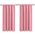 thumbnail image 1 of Bxaolu Blackout Curtains for Bedroom 63 Inch Length 2 Panels Set, Solid Thermal Insulated Energy Saving Rod Pocket Window Treatment Curtains Blackout Drapes, W38 x L63 Inch, Pink, 1 of 6
