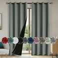 thumbnail image 1 of Bxaolu Blackout Curtains & Drapes for Bedroom 78.75" Long, Room Darkening Grommet Curtains/Panels/Drapes for Living Room, Back Tab Curtains Thermal Insulated Light Blocking 1 Panel[39.37"W], Gray, 1 of 7