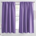 thumbnail image 1 of Bxaolu Blackout Curtains – Thermal Insulated, Energy Saving & Noise Reducing Bedroom and Living Room Curtains,Purple, W 42x L 84 Inch, Set of 2 Rod Pocket Curtain Panels, 1 of 6
