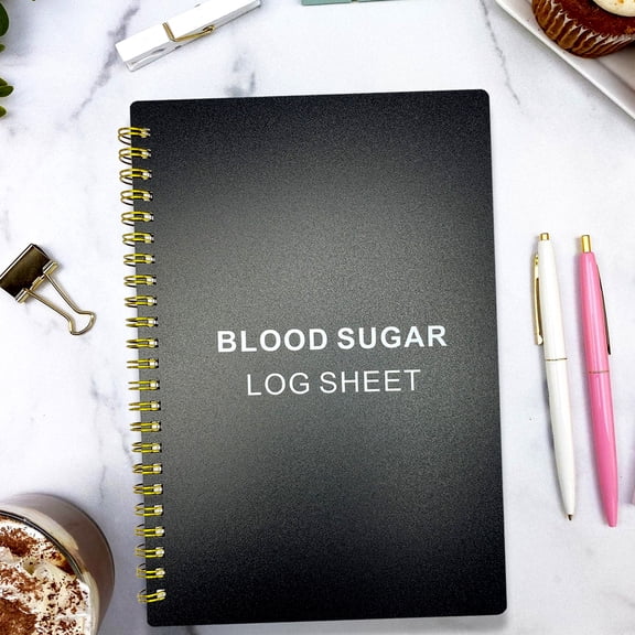Bxaolu Blood Pressure & Blood Sugar Record Book: Blood Pressure Log Book for Daily Tracking | Blood Pressure Record Book | Daily and Weekly to Recording Journal | A5 Size, Black