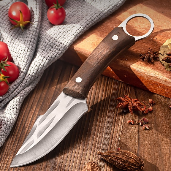 Bxaolu Butcher Knife, Small Knife,Meat Cutting Kitchen Knife for Home, Outdoor Cooking, Camping BBQ Gift Idea Men, Christmas Gift