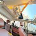 thumbnail image 1 of Bxaolu Car Ceiling Cargo Net, Trunk Organizer, Car Roof Storage, SUV Truck Netting, Van Interior Accessories, Double-Layer Mesh Camping Essentials (Beige, 35.5"x 25.5"), 1 of 9