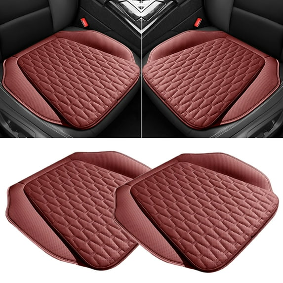 Bxaolu Car Seat Cushion, Breathable, Non-Slip Bottom, Comfort Car Seat Protector, Car Seat Pad Works with Truck and Office Chair Home -Red, 2Pack