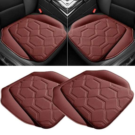 Bxaolu Car Seat Cushion, Driver Seat Cushion, Breathable, Non-Slip Bottom, Comfort Car Seat Protector, Car Seat Pad for Car, Truck, Office Chair (2Pack, Red)