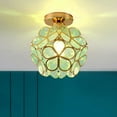 thumbnail image 1 of Bxaolu Ceiling Light Fixtures, Petals Style PVC Plastic Ceiling Pendant Light with 8-inch Wide Lampshade for Hallway, Entryway Home Decor (Green, 1Pack), 1 of 6