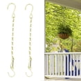 thumbnail image 1 of Bxaolu Chain for Hanging Plants,11 Inch Gold Hanging Chain, Small Hanging Basket Chain with Hook for Bird Feeder Hanging Basket Extender Porch Wind Chime (Gold, 11 Inch-2PC), 1 of 7