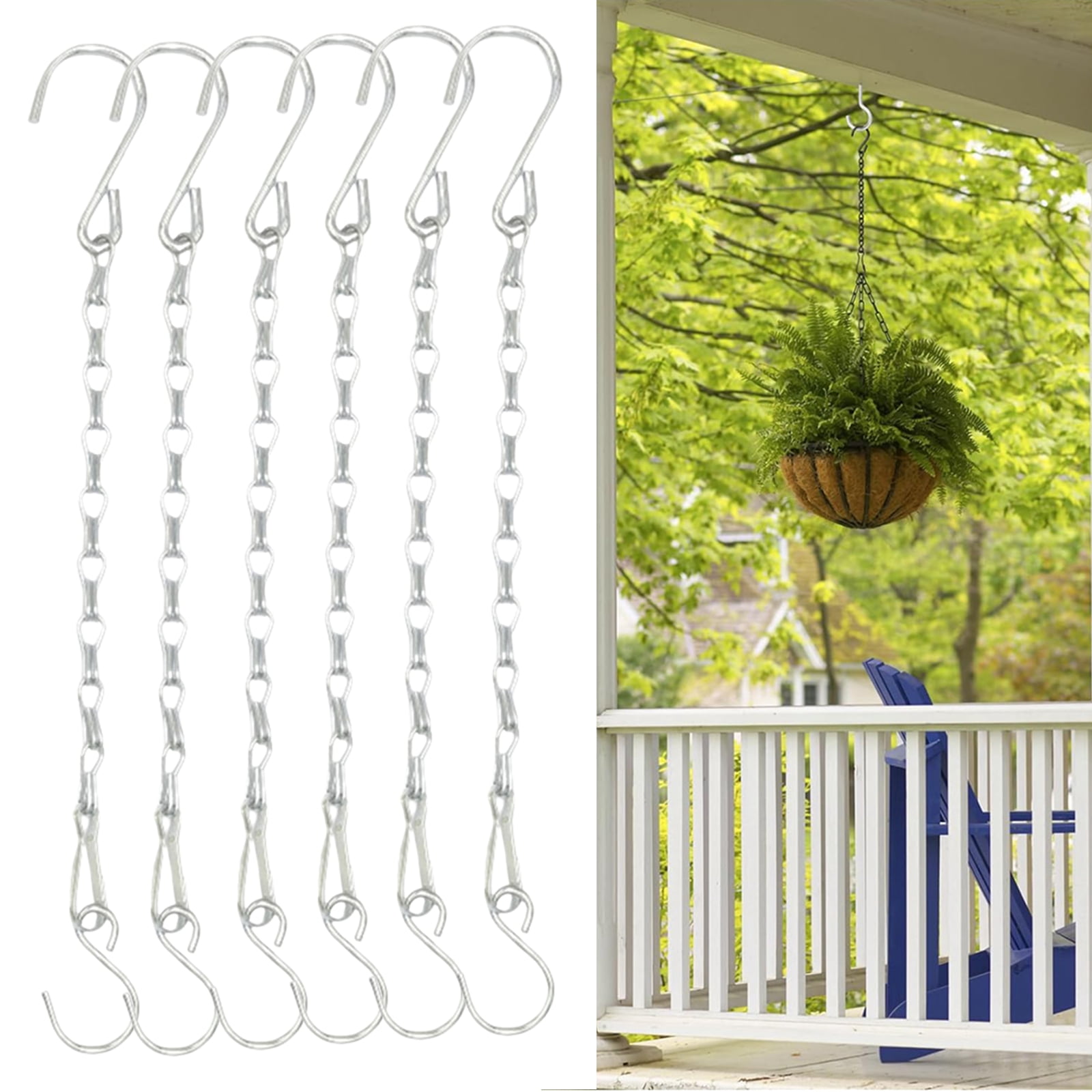 Planter Chain Bxaolu Chain for Hanging Plants, 11 Inch Silver Small Plant Chains for ...
