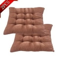 thumbnail image 1 of Bxaolu Chair Cushion with Ties Ultra Soft Warm Floor Cushion for Kitchen Dining Chairs, 2Pack Comfortable Square Seat Cushion for Adult 15.75”x15.75”, Coffee, 1 of 7