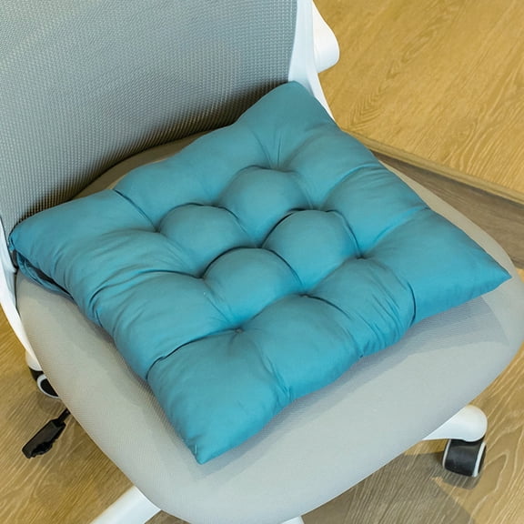 Bxaolu Chair Cushions for Dining Chairs, Seat Cushions for Kitchen Chairs, Indoor Seat Cushions with Ties, Tufted Chair Pads, Non Slip Kitchen Chair Cushions Set of 2, 15.5" x 15.5", Green