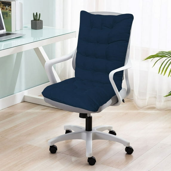 Bxaolu Chair Cushions Indoor, Tufted Rocking Chair Seat Cushion for Patio Furniture, Dining Chair Pads with Ties for Home, Office (Navy)