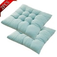 thumbnail image 1 of Bxaolu Chair Cushions Set of 2 for Dining Chairs, 15.75"x15.75" Kitchen Chair Pads with Ties, Non-Slip Tufted Indoor Seat Cushions for Home Use – Mint Green, 1 of 7