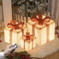 thumbnail image 1 of Bxaolu Christmas Decorations, Set of 3 Christmas Lighted Gift Boxes, LED Light up Xmas Present Ornament for Tree Indoor Outdoor Yard Holiday Door, Christmas Lights,Warm White, 1 of 8