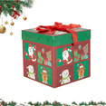 thumbnail image 1 of Bxaolu Christmas Gift Boxes with Lid, 3 Sizes/3.95/5.92/7.9 Inch, Square Stackable, Candy Cane Paper Box with Red Bow, Gift Wrapping Christmas Holiday New Year Presents Party Favor Boxes.(Green), 1 of 7