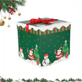 thumbnail image 1 of Bxaolu Christmas Gift Boxes with Lid, 3 Sizes/3.95/5.92/7.9 Inch, Square Stackable, Candy Cane Paper Box with Red Bow, Gift Wrapping Christmas Holiday New Year Presents Party Favor Boxes.(Green), 1 of 7