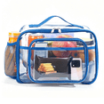 thumbnail image 1 of Bxaolu Clear Lunch Bag for Men Women- Clear Lunch Box for Home Work | Reusable, Heavy Duty, Easy-View Storage, Transparent Bag with Handle Meals Carry Neatly for Snacks, Picnic, Travel, 1 of 9