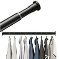 thumbnail image 1 of Bxaolu Closet Rods For Hanging Clothes, 19.5-31.5 Inch Adjustable Closet Rod, Stainless Steel Heavy Duty Closet Hanging Rod for Closet Wardrobes Laundry-Black, 1 of 8