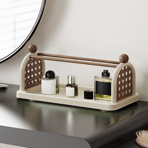 Bxaolu Coffee Mug Holder Stand, 2-Tier Countertop Mug Cup Holder Rack with Storage Base, Vintage Plastic Mug Holders for Kitchen, White