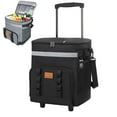 thumbnail image 1 of Bxaolu Cooler with Wheels and Handle, 35L Rolling Cooler, Portable Collapsible Soft Cooler Bag with Wheels, Leak-proof Insulated Wheeled Cooler for Beach, Camping, Patio Travel, Outdoor, 1 of 9