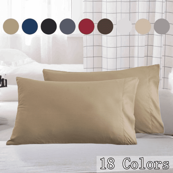 Bxaolu Cooling Pillow Cases for Hot Sleepers, King Size Set of 2, Soft & Breathable Pillow Covers with Envelope Closure,Gift, Khaki, 20x35 Inches