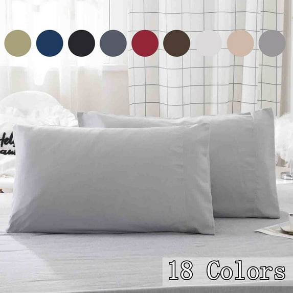 Bxaolu Cooling Pillow Cases for Hot Sleepers, King Size Set of 2, Soft & Breathable Pillow Covers with Envelope Closure,Gift, Light Grey, 20x35 Inches