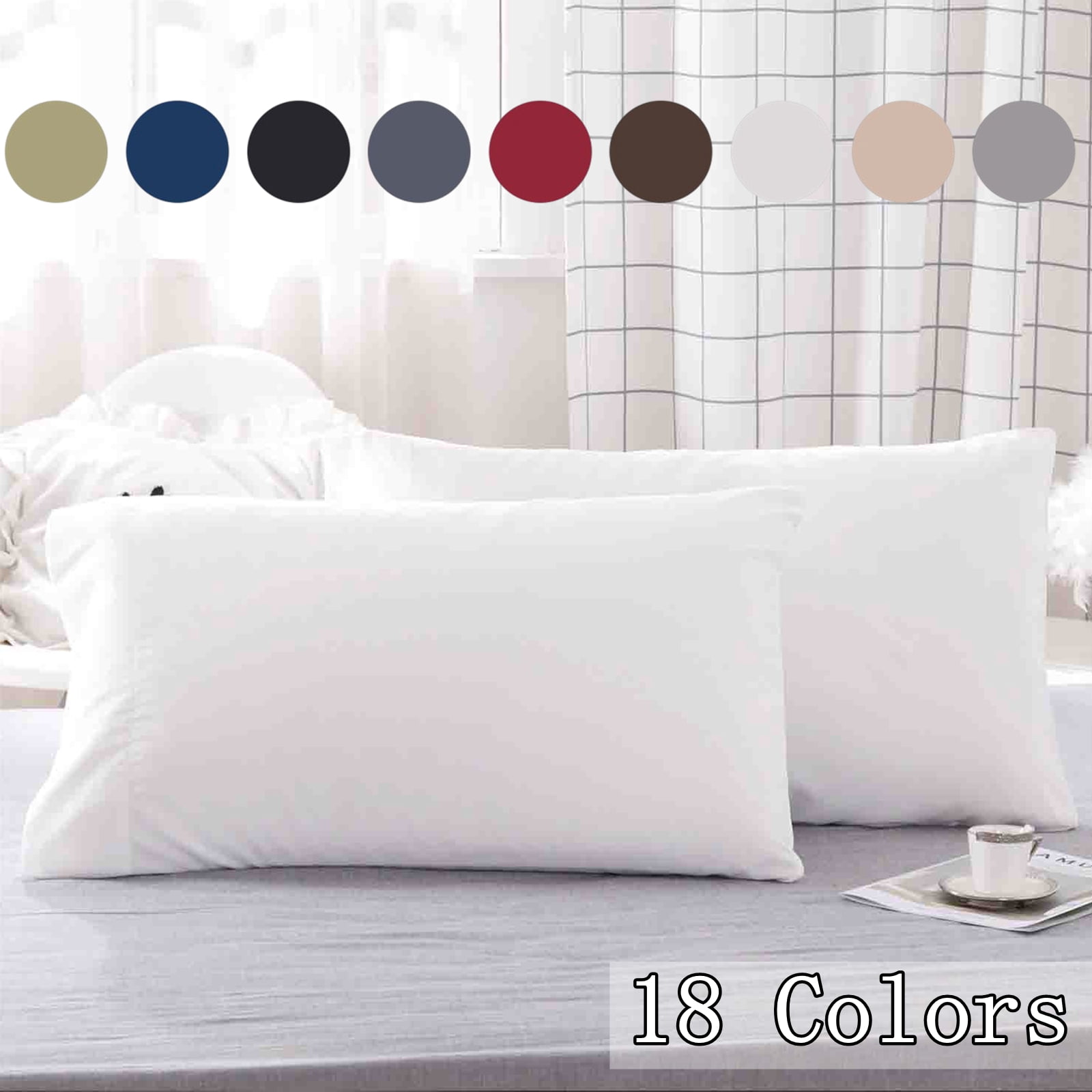 Bxaolu Cooling Pillow Cases for Hot Sleepers, King Size Set of 2, Soft ...