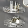 thumbnail image 1 of Bxaolu Corner Caddy Bathroom Shower Shelf Wall Mounted No Drilling, Storage Shelves Adhesive Triangle Baskets, Bathroom Kitchen Storage Baskets, 1 of 7
