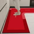 thumbnail image 1 of Bxaolu Corner Kitchen Mat, L Shape Rug for Kitchen, Super Absorption Rugs for Floor, No-Slip Corner Rug for Door, Bathroom,Living room (Red -L, 47.5" x 47'5"), 1 of 7