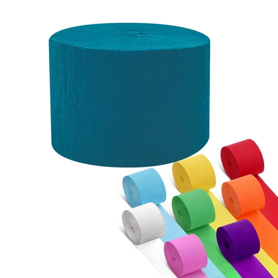 Bxaolu Crepe Paper Streamers Rolls, 82ft 1.8" Streamers Party Decorations, Birthday Streamers, Party Streamers for Wedding, Christmas Decoration (1.8 inch x 82 ft/Roll, Blue)