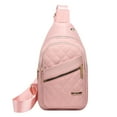 thumbnail image 1 of Bxaolu Crossbody Sling Backpack Shoulder Bag for Women Men, Small Travel Hiking Chest Bag Daypack Multi-Pocket, Pink, 1 of 9
