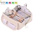 thumbnail image 1 of Bxaolu Cute Pencil Case, Soft Large Capacity Pencil Pouch, Aesthetic Zipper Pencil Bag, Big Storage Pen Organizer for Stationery, Pencil Box Home Office Supplies for Women Men, Beige, 1 of 6