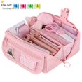 thumbnail image 1 of Bxaolu Cute Pencil Case, Soft Large Capacity Pencil Pouch, Aesthetic Zipper Pencil Bag, Big Storage Pen Organizer for Stationery, Pencil Box Home Office Supplies for Women Men, Pink, 1 of 6