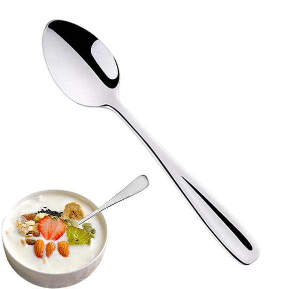 Bxaolu Dessert Spoons Teaspoons, 5.5" Small Coffee Spoons Espresso Spoons, Premium Stainless Steel Tea Spoons, Durable Kitchen Dessert Spoon, Mirror Finish, Dishwasher Safe