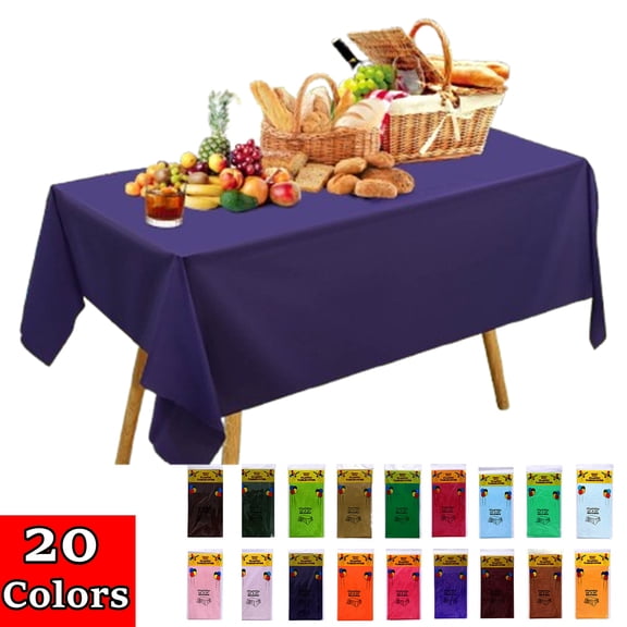 Bxaolu Disposable Table Cloth - 1 Pack, 54 x 72 Inch Waterproof Rectangle Tablecloths for Parties, Decorative Plastic Table Cover, Leakproof & Sturdy Table Cover Protector, Navy