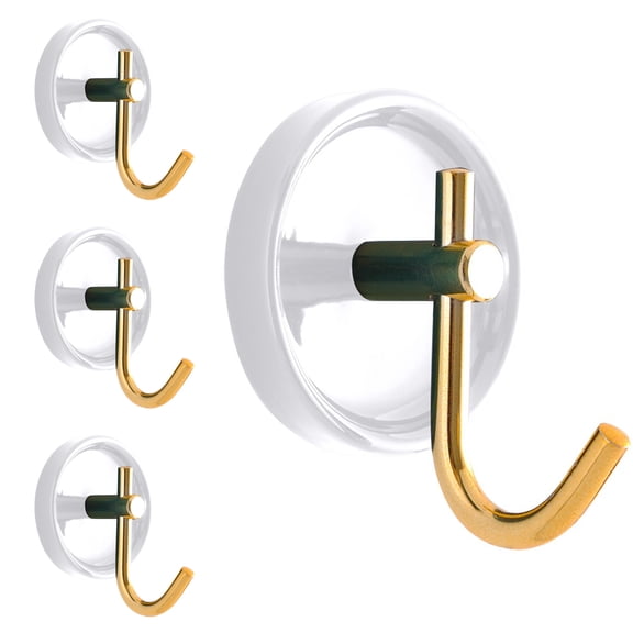 Bxaolu Door Hook, Extra Sticky 15LB (Max), Ceramic Holder for Hanging Towel, Coat, Cloth, Purse, Hat, Key, Heavy Duty Wall Mounted Self Adhesive Hanger for Shower Kitchen Bathroom (White, 4Pack)