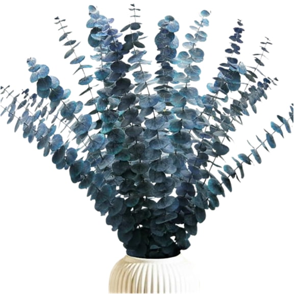 Bxaolu Dried Blue Eucalyptus Bundle-Dried Preserved Eucalyptus Bouquet 16-24" for Shower Weeding Home Vase Decor, Crafts, Aromatherapy, Fragrance, Fresh Silk Dry Live Plants, 10Pack