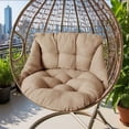 thumbnail image 1 of Bxaolu Egg Chair Cushion, Indoor Outdoor Egg Replacement Cushions, Patio Chair Cushions for Outdoor Funiture, Thickened Swing Hammock Egg Hanging Cushion, 27"x25" (Coffee), 1 of 7