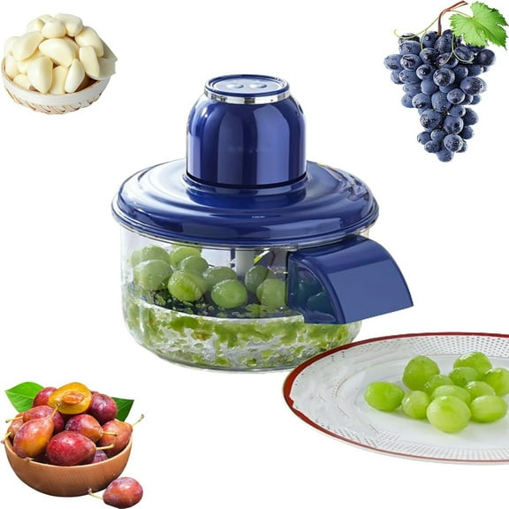 Bxaolu Electric Grape Peeling Machine, Automatic Small Fruit Garlic Peeler Machine Cherry Tomato Garlics Peeler Skin Remover Tool, Rechargeable Smart Fruit Machines for Home Kitchen(1PC, Blue)