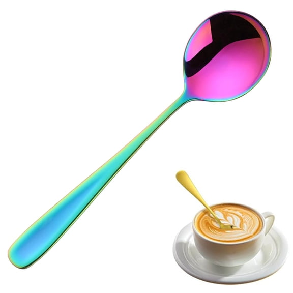 Bxaolu Espresso Spoons, Mini Coffee Spoon, 6.9" Stainless Steel Small Spoons for Dessert, Mirror Polished Spoons for Home, Kitchen, Restaurant, Dishwasher Safe