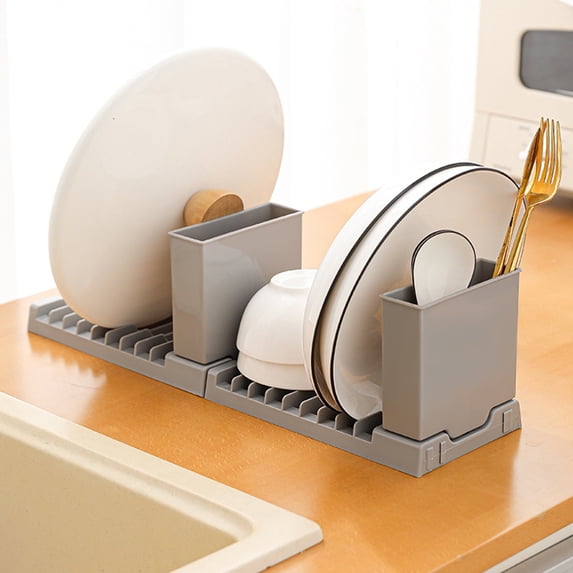 Bxaolu Expandable Dish Rack, Compact Dish Drainer, Dish Drying Rack ...
