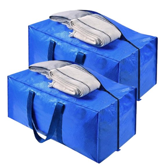 Bxaolu Extra Large Storage Bags, 100L Jumbo Large Moving Bags Heavy Duty, Storage Totes Moving Boxes Supplies for Clothes, Foldable Duffle Bag for Travel, Christmas Tree Bag, 37x215x12inch - 2PACK