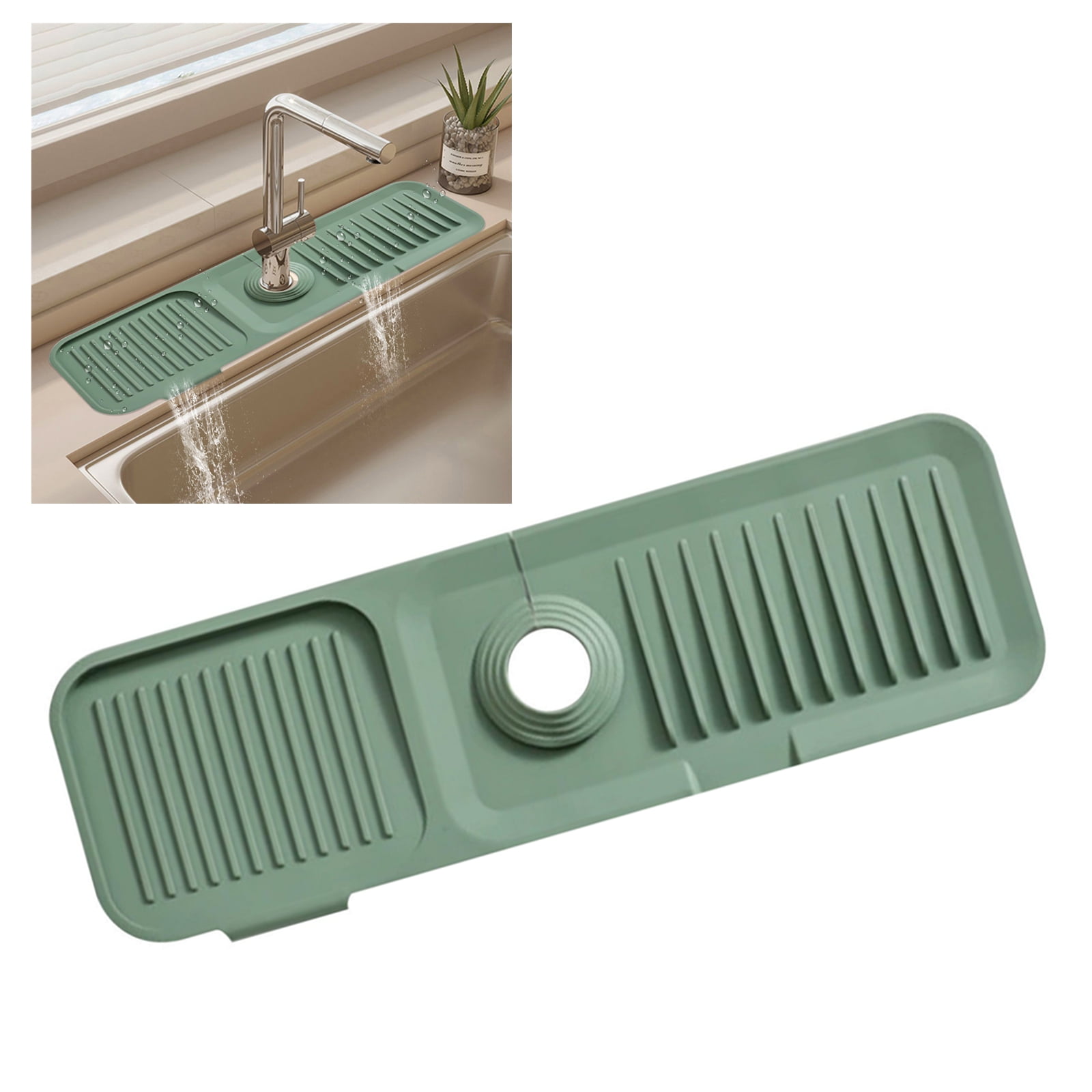 Bxaolu Faucet Mat for Kitchen Sink - 2025 Upgraded Premium Silicone