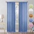 thumbnail image 1 of Bxaolu Faux Silk Blackout Curtains Sparkle Satin Curtain Drapes for Bedroom 98 Inch Long 2 Panels, Modern Rod Pockets Privacy Window Drpaes for Living Room, Sky Blue, 1 of 7