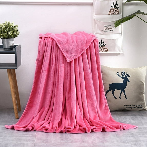Bxaolu Fleece Blanket Super Soft Cozy Throw Blanket (78.7"x90.5"), Lightweight Fuzzy Comfy Flannel Blanket for Couch Sofa Bed Office, Warm Plush Blankets for All Season, Watermelon