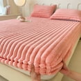 thumbnail image 1 of Bxaolu Fleece&nbsp;Fitted Sheet King Size, Luxury Soft FuzzyMattress Topper with Elastic, Mattress Pad Cover, Padded Mattress Protector Breathable Washable (1Pack, Hot Pink), 1 of 6