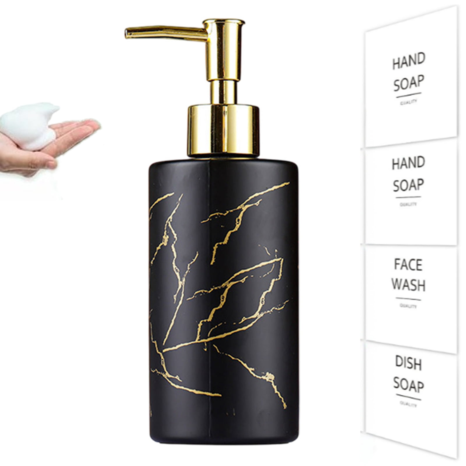 Bxaolu Foaming Soap Dispenser - 12 oz Marble Pattern Hand Soap