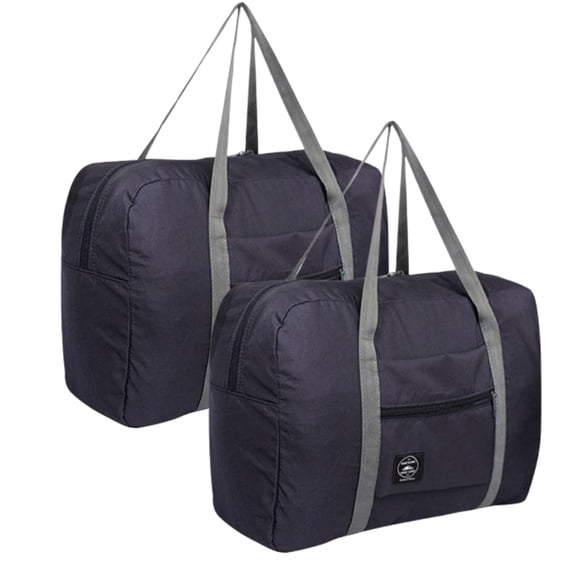 Bxaolu Foldable Travel Duffel Bag Tote Carry on Luggage Bag, Sports Gym Bag Water Resistant Weekender Overnight Bags for Women and Men (2Pack)