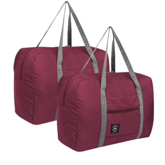 Bxaolu Foldable Travel Duffel Bag Tote Carry on Luggage Bag, Sports Gym Bag Water Resistant Weekender Overnight Bags for Women and Men (2Pack)