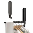 thumbnail image 1 of Bxaolu Folding Clothes Drying Rack, Super Heavy Duty Adhesive Hanger Wall Mounted, Foldable Portable Collapsible Bathroom Accessories and Towel Rack Organization, Black, 1Pack, 1 of 8